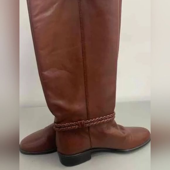 Unisa Women's Pull On Genuine Leather Brown Knee High Boots Size 6.5  Used Excel - Picture 4 of 6